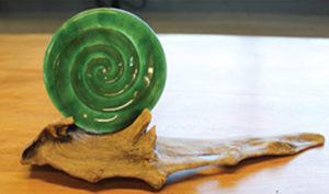 Jade & Drift Wood Sculpture
