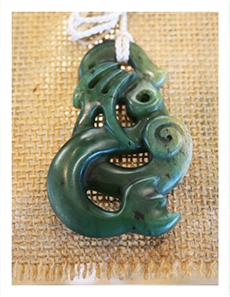 Carved Pounamu Pendant - Traditional Jade - Hokitika NZ